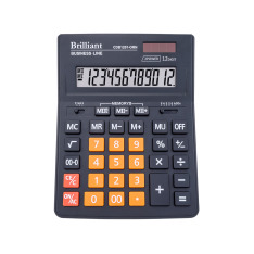 Калькулятор Brilliant 12 розрядів, 2 живлення CDB1201-ORN 