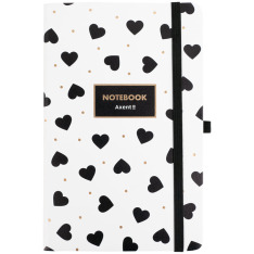 Книга записна Axent Partner Black&White 8621-10-A, 125×195 мм, 96 аркушів, клітинка