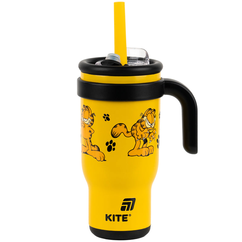 Термокружка з трубочкою Kite Garfield GF25-1266, 530мл