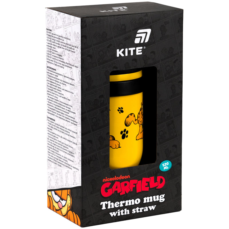 Термокружка з трубочкою Kite Garfield GF25-1266, 530мл. Фото 7