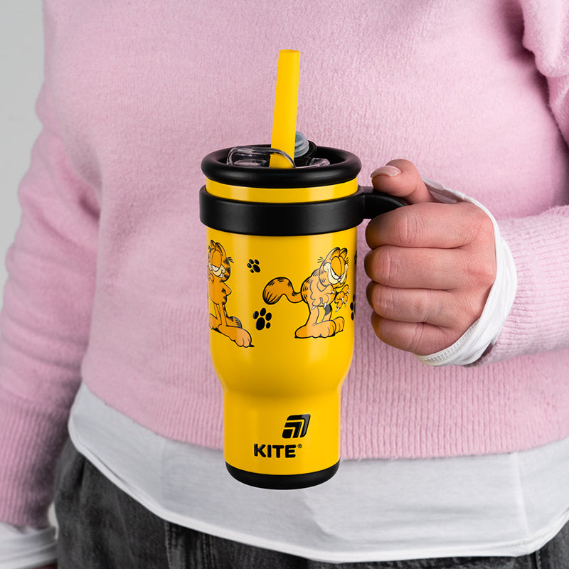 Термокружка з трубочкою Kite Garfield GF25-1266, 530мл. Фото 8