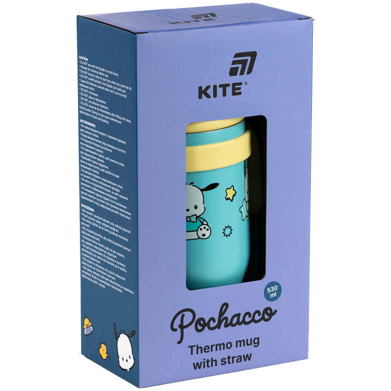 Термокружка з трубочкою Kite Pochacco PC25-1266, 530мл. Фото 7