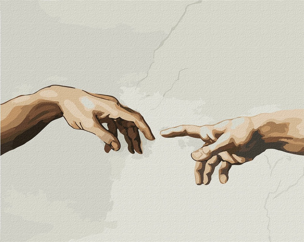 Картина за номерами Ideyka. Створення Адама © Мікеланджело 40х50см