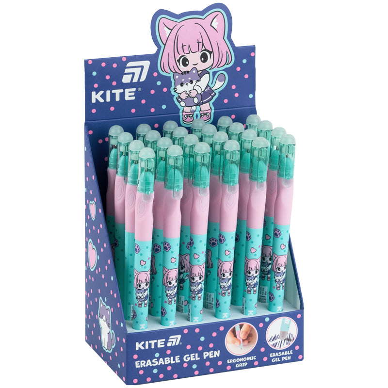 Ручка гелева пиши-стирай Kite Smart Be Friends K26-098-1, синя