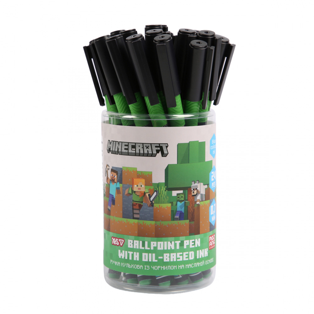 Ручка кулькова Yes Minecraft 0,7 мм синя 412173