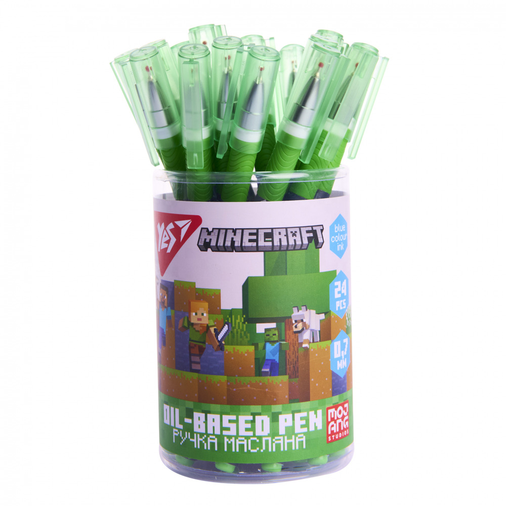 Ручка кулькова Yes Minecraft Boom 0,7 мм синя 412261