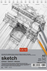 Альбом для ескізів та малювання MUSE А5 50 аркушів PB-SC-050-334