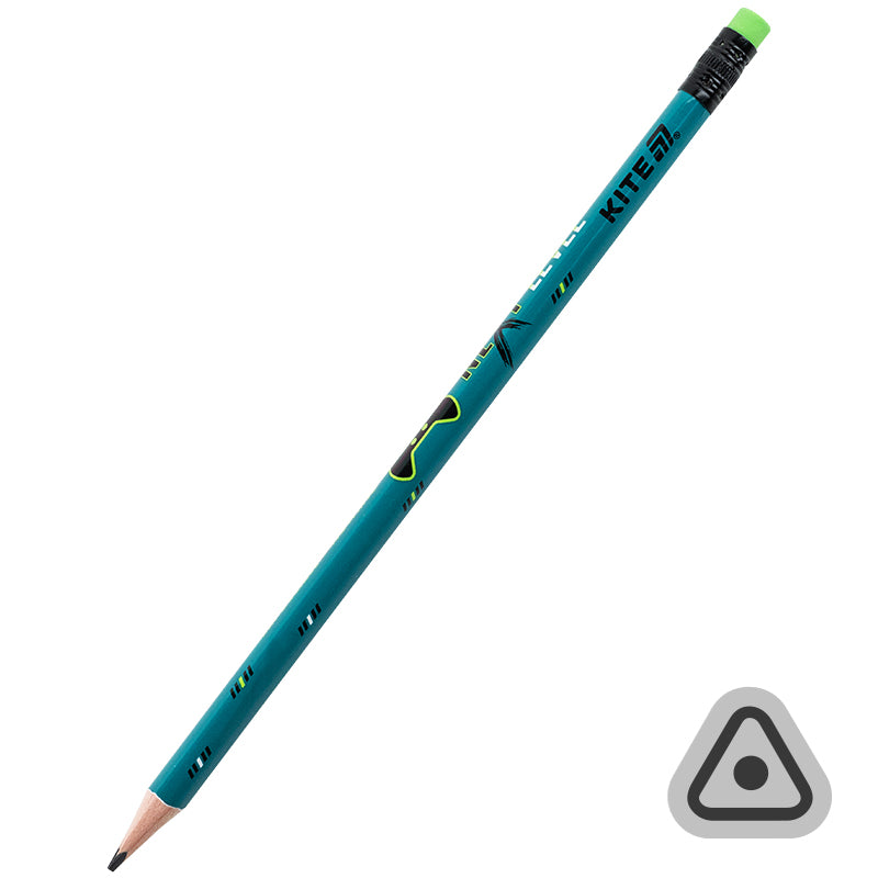 Олівець графітний тригранний з гумкою Kite Next Level K26-046-2. Фото 2