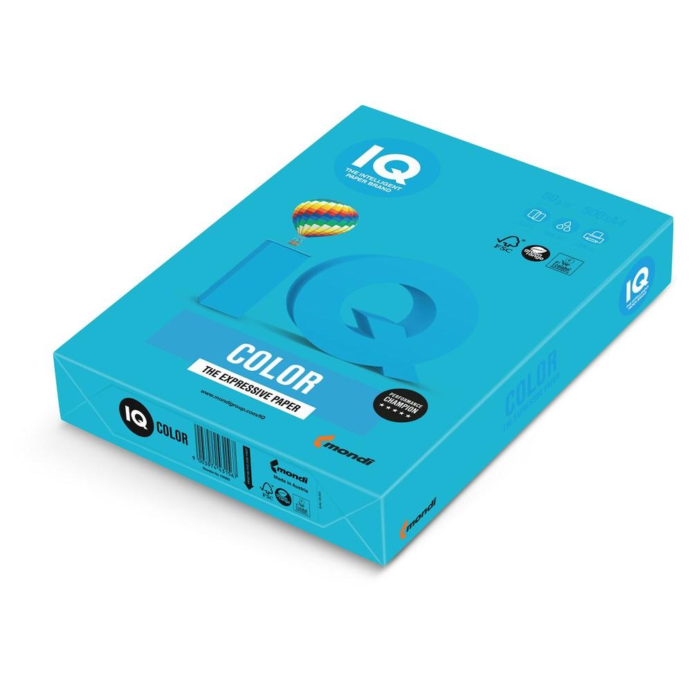 Папір IQ А4 500 аркушів інтенсивний синій 80 гр/м2 AB48