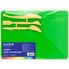 Дошка для ліплення пластиліну Kite Classic 180х250 мм (3 стеки), зелена K-1140-04