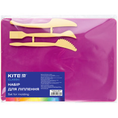 Дошка для ліплення пластиліну Kite Classic 180х250 мм (3 стеки), рожева K-1140-10