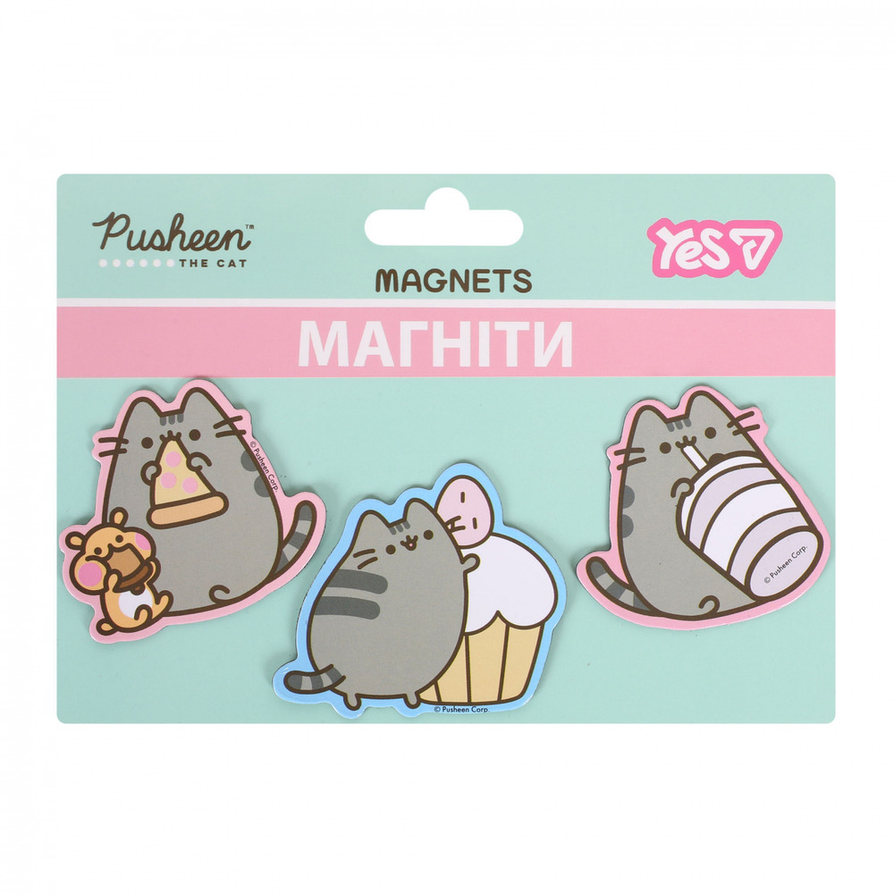Магніти фігурні Yes Pusheen Snack time 3 шт 708548