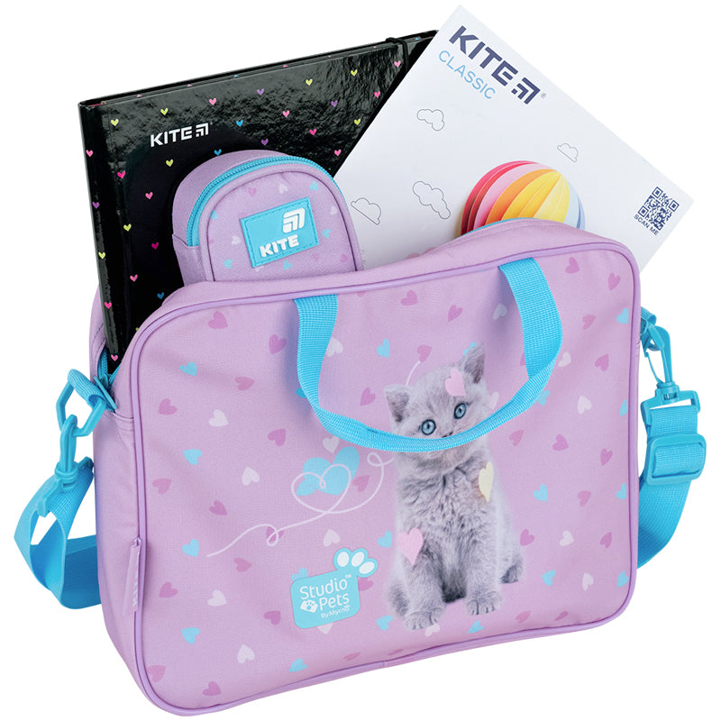 Шкільна текстильна сумка Kite Studio Pets SP26-589. Фото 6