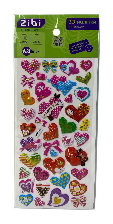 3D наліпки ZiBi Закохані серця KIDS Line ZB.63386 