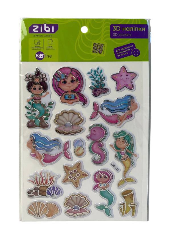3D наліпки ZiBi Русалоньки KIDS Line ZB.63396 
