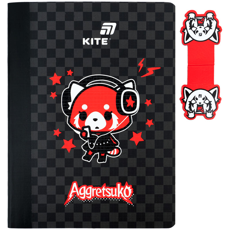 Блокнот з магнітною закладкою Kite Aggretsuko AR26-192, А5, 60 аркушів, клітинка. Фото 2