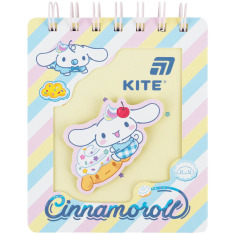Блокнот на спіралі Kite Cinnamoroll CR26-276, 80 аркушів, клітинка