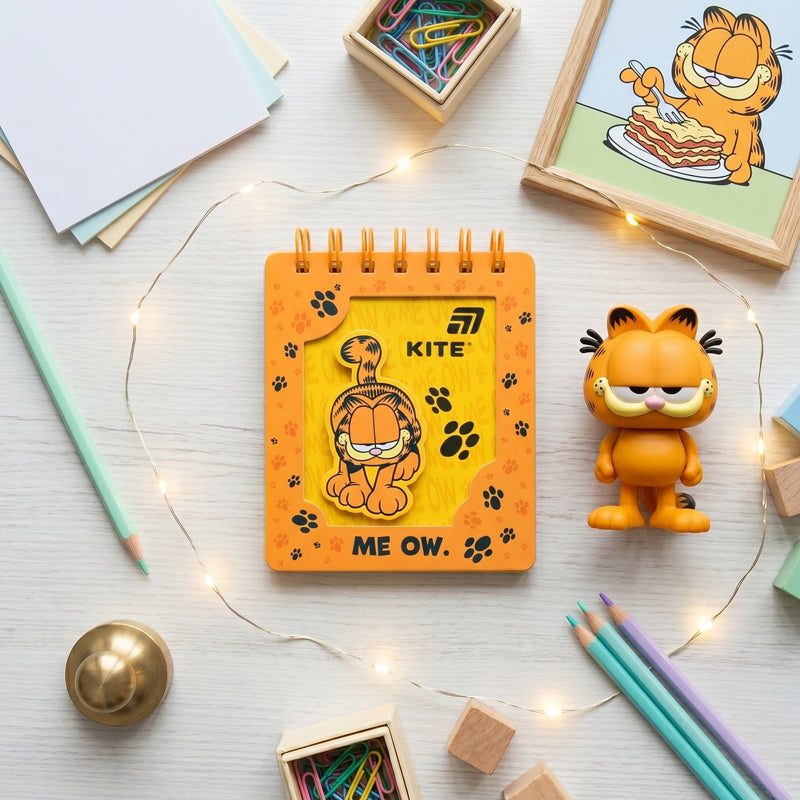 Блокнот на спіралі Kite Garfield GF26-276, 80 аркушів, клітинка. Фото 5