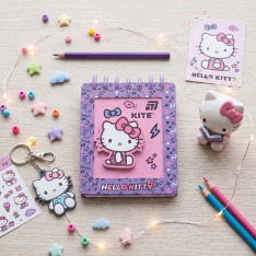 Блокнот на спіралі Kite Hello Kitty HK26-276-1, 80 аркушів, клітинка. Фото 5