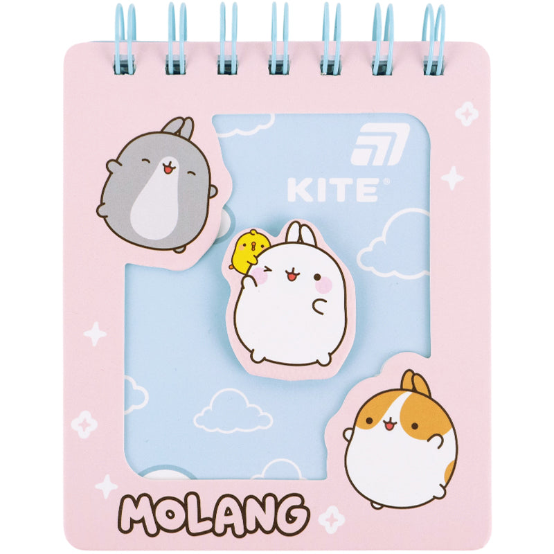 Блокнот на спіралі Kite Molang ML26-276, 80 аркушів, клітинка