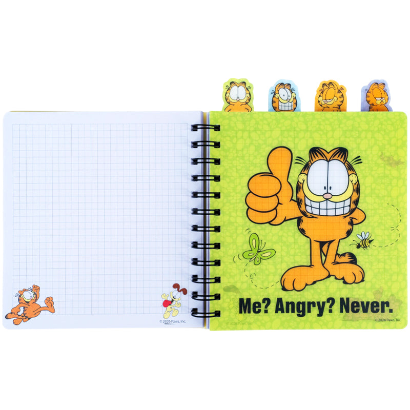 Блокнот з розділювачами на спіралі Garfield GF26-278, 80 аркушів, клітинка, пластикова обкладинка. Фото 3