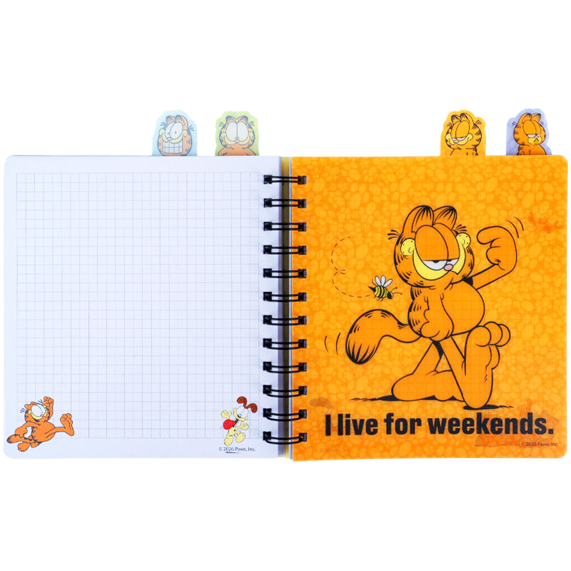 Блокнот з розділювачами на спіралі Garfield GF26-278, 80 аркушів, клітинка, пластикова обкладинка. Фото 5