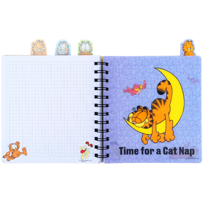 Блокнот з розділювачами на спіралі Garfield GF26-278, 80 аркушів, клітинка, пластикова обкладинка. Фото 6