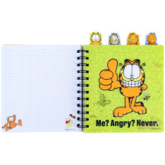 Блокнот з розділювачами на спіралі Garfield GF26-278, 80 аркушів, клітинка, пластикова обкладинка. Фото 3