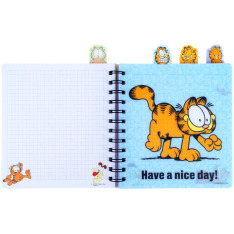 Блокнот з розділювачами на спіралі Garfield GF26-278, 80 аркушів, клітинка, пластикова обкладинка. Фото 4
