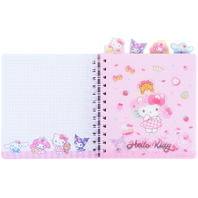 Блокнот з розділювачами на спіралі Hello Kitty HK26-278, 80 аркушів, клітинка, пластикова обкладинка. Фото 3