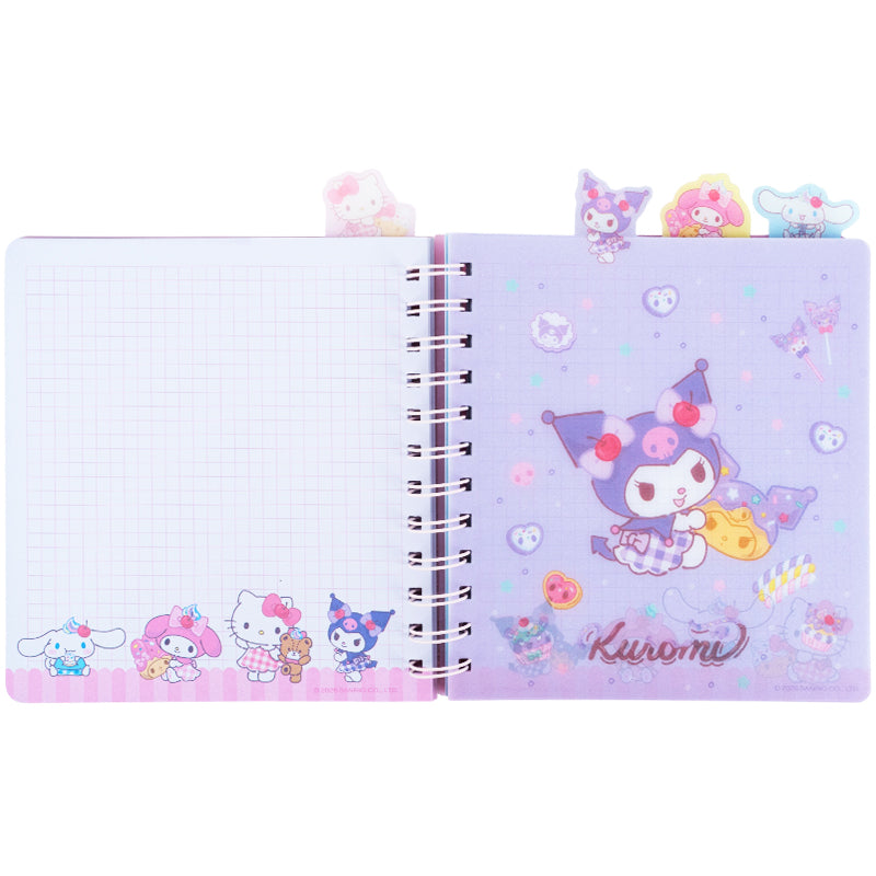 Блокнот з розділювачами на спіралі Hello Kitty HK26-278, 80 аркушів, клітинка, пластикова обкладинка. Фото 4