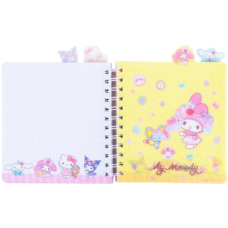 Блокнот з розділювачами на спіралі Hello Kitty HK26-278, 80 аркушів, клітинка, пластикова обкладинка. Фото 5