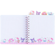 Блокнот з розділювачами на спіралі Hello Kitty HK26-278, 80 аркушів, клітинка, пластикова обкладинка. Фото 2