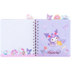 Блокнот з розділювачами на спіралі Hello Kitty HK26-278, 80 аркушів, клітинка, пластикова обкладинка. Фото 4