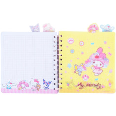 Блокнот з розділювачами на спіралі Hello Kitty HK26-278, 80 аркушів, клітинка, пластикова обкладинка. Фото 5