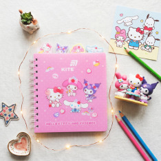 Блокнот з розділювачами на спіралі Hello Kitty HK26-278, 80 аркушів, клітинка, пластикова обкладинка. Фото 8