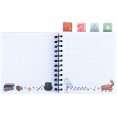 Блокнот з розділювачами на спіралі Harry Potter HP26-278, 80 аркушів, клітинка, пластикова обкладинка. Фото 2