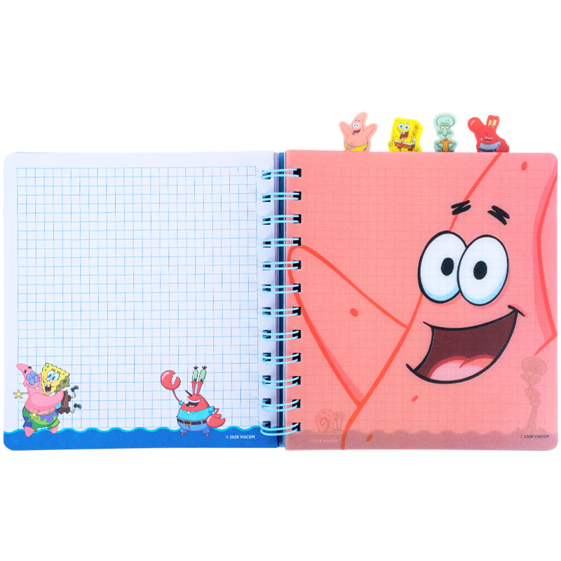 Блокнот з розділювачами на спіралі Sponge Bob SB26-278, 80 аркушів, клітинка, пластикова обкладинка. Фото 3