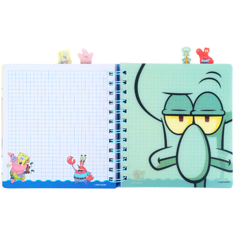 Блокнот з розділювачами на спіралі Sponge Bob SB26-278, 80 аркушів, клітинка, пластикова обкладинка. Фото 5