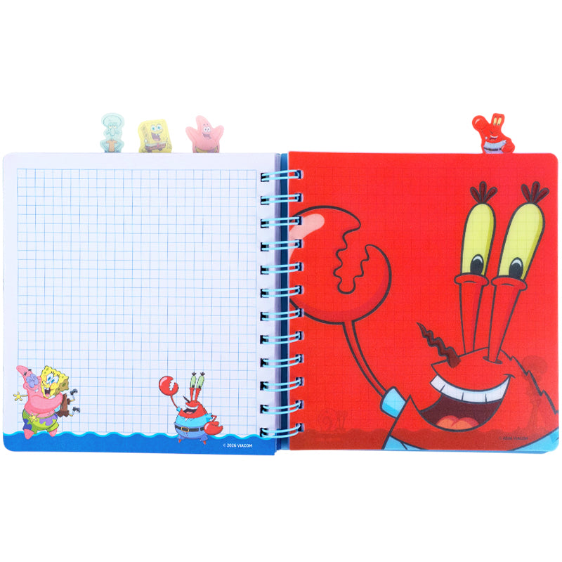 Блокнот з розділювачами на спіралі Sponge Bob SB26-278, 80 аркушів, клітинка, пластикова обкладинка. Фото 6