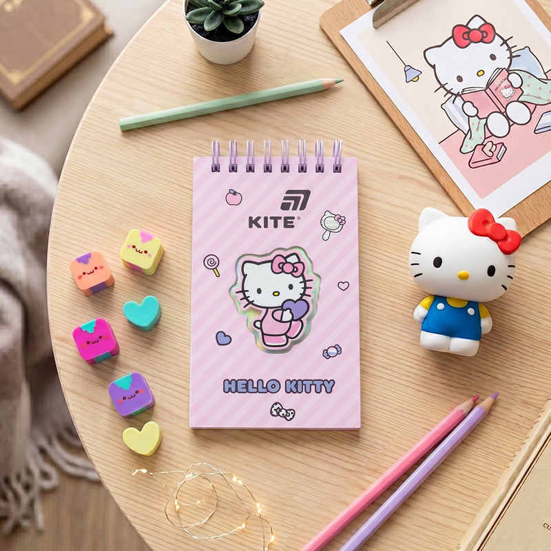Блокнот на спіралі Kite Hello Kitty HK26-279-1, 80 аркушів, лінія. Фото 5
