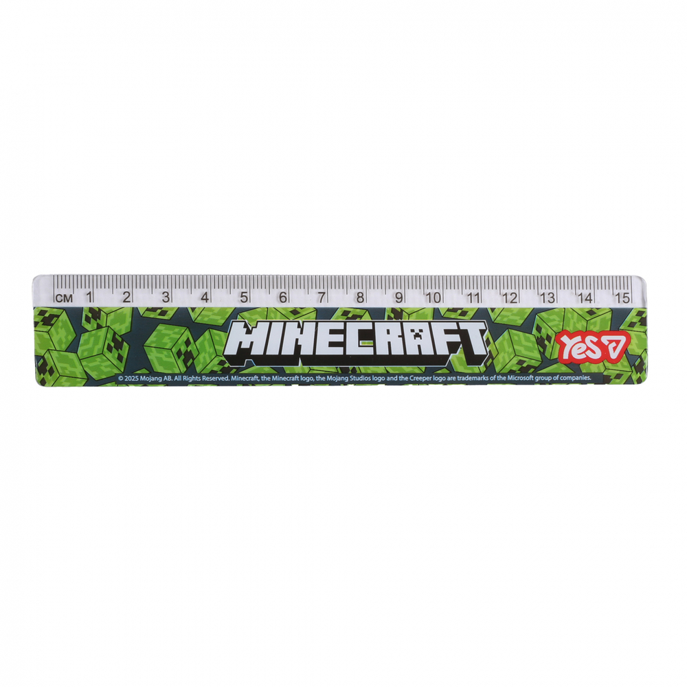Лінійка Yes Minecraft 15 см 370692. Фото 2