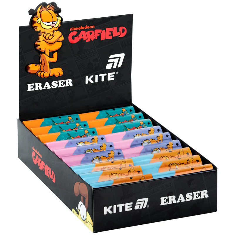Гумка кольорова Kite Garfield GF26-1269, асорті