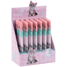Ручка гелева пиши-стирай Kite Studio Pets SP26-068, синя