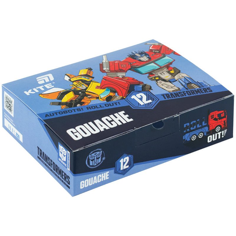 Фарби гуашеві Kite Transformers TF26-063, 12 кольорів