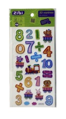 3D наліпки ZiBi  Лічба транспорт 18 см KIDS Line ZB.63312