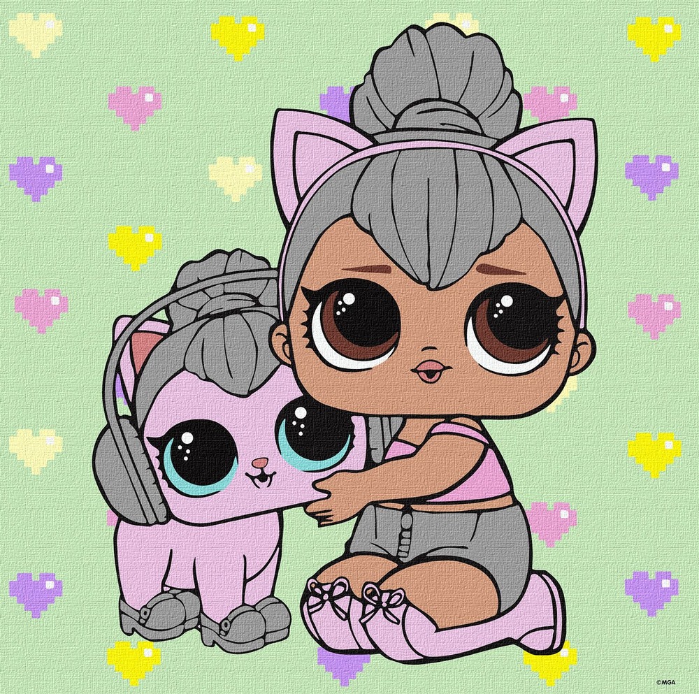 Картина за номерами Ideyka. L.O.L. Surprise! TroopSurprise Kitty Queen With Kitty 40х40см 
