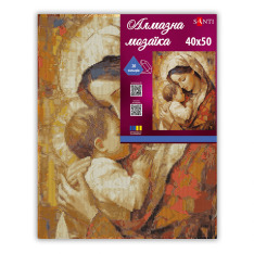Алмазна мозаїка SANTI. Марія з дитиною на підрамнику 40х50см. Фото 2