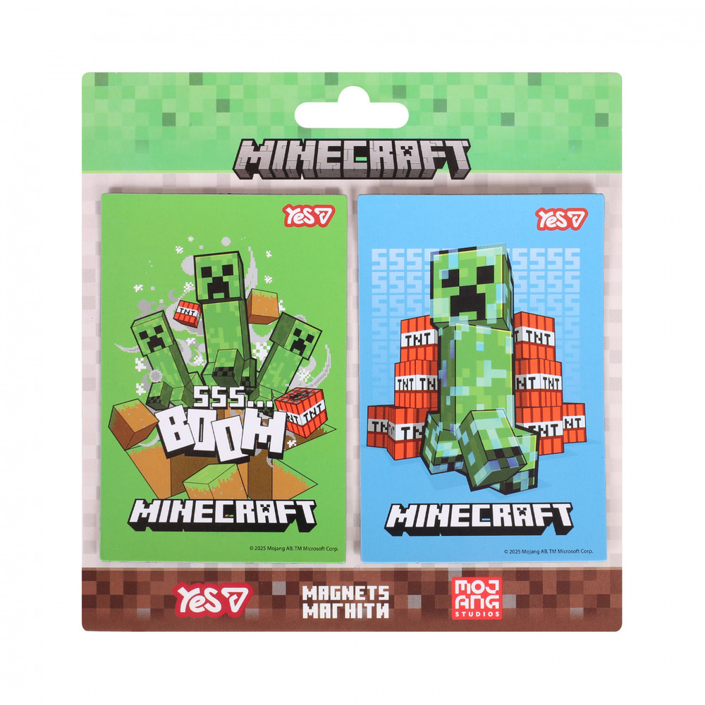 Магніти Yes Minecraft 6х9 см 2 шт 708552