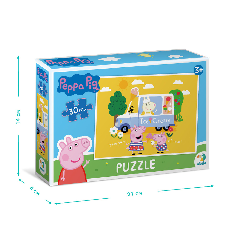 Пазл DoDo 30 елементів - Peppa Pig. Улюблене морозиво Свинки Пеппи 200300. Фото 2